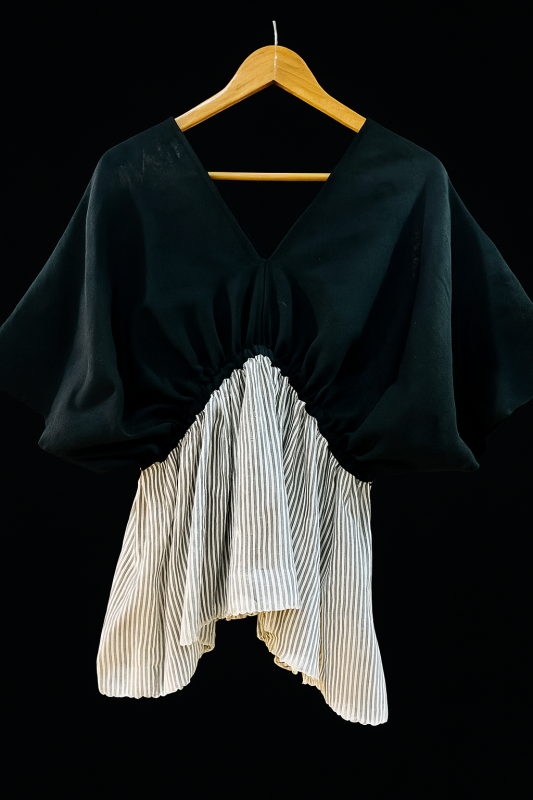 Handwoven poplum top