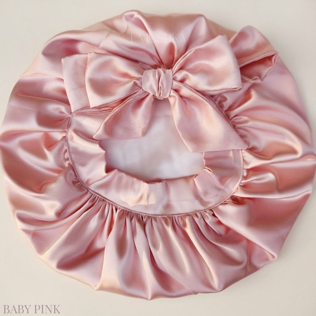 Emushka satin bonnet