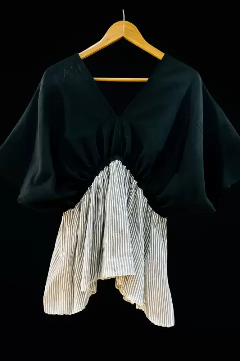 Handwoven poplum top