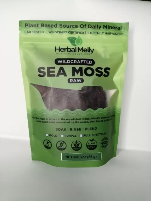Wild Crafted purple Sea Moss Raw 2oz