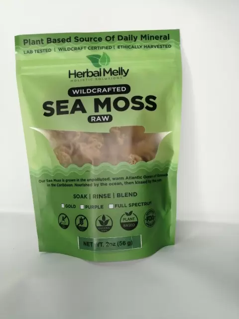Wild Crafted Golden Sea Moss Raw 2oz